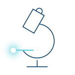 Laboratory microscope light icon