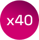 Magnification x40 icon