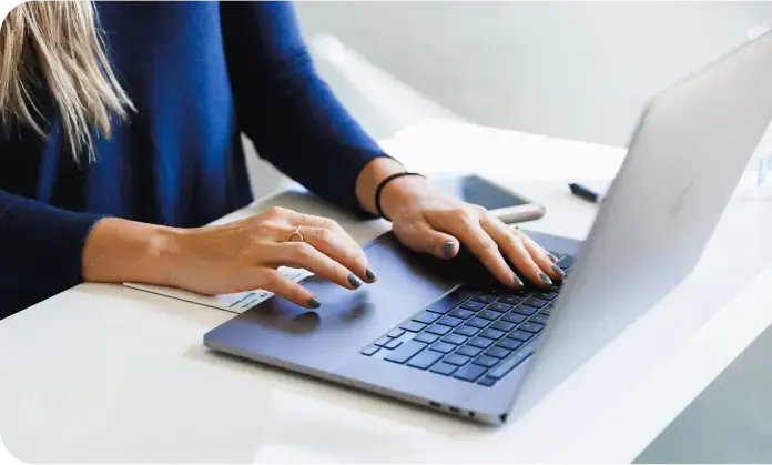 Woman hands typing on keyboard Woman hands typing on keyboard