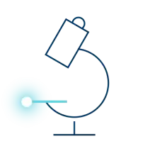 Laboratory microscope light icon