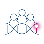 DNA and patient icon