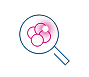 Cell Under Magnifying Glass Icon