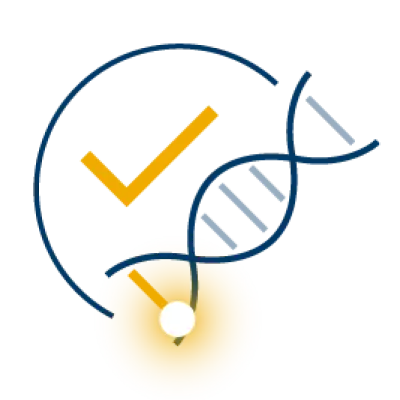 Successful biomarker diagnosis icon