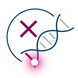 Unsuccessful biomarker testing icon