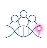 DNA and patient icon