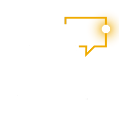 Person with speech box