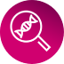 DNA helix under microscope icon