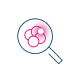 Cells under magnifying glass