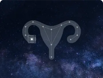 Ovarian cancer constellation icon